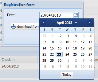 FAQ How do i print all registration forms for one day
