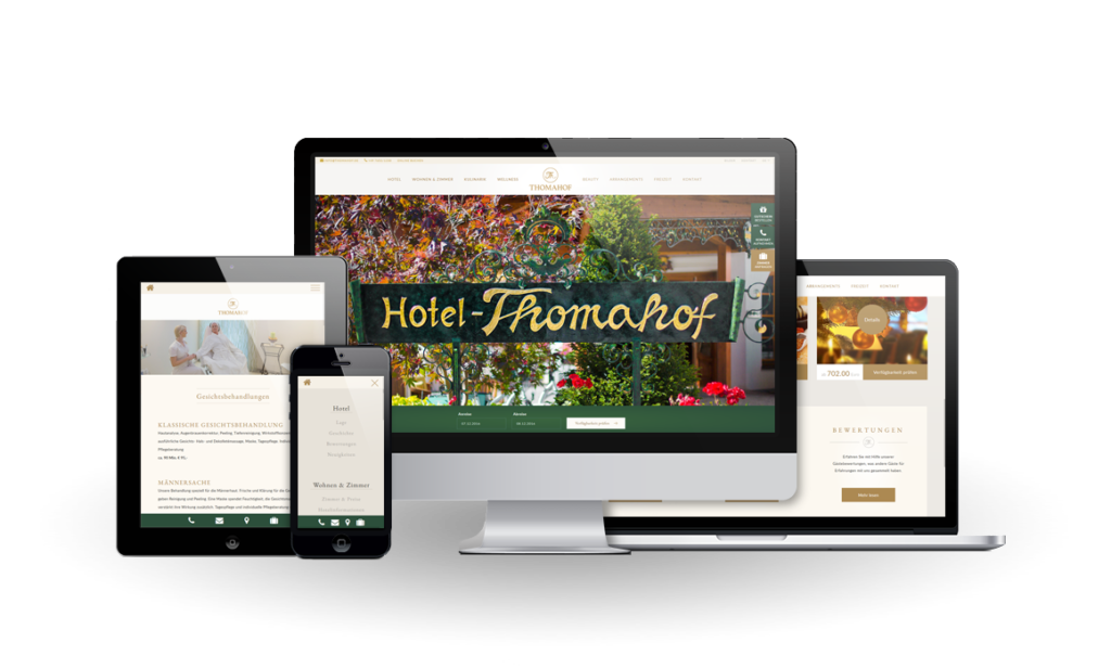 Webseite Hotel Thomahof